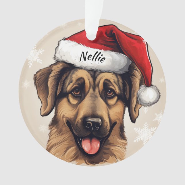 Enfeites de natal Personalizado do german shepherd (Frente)