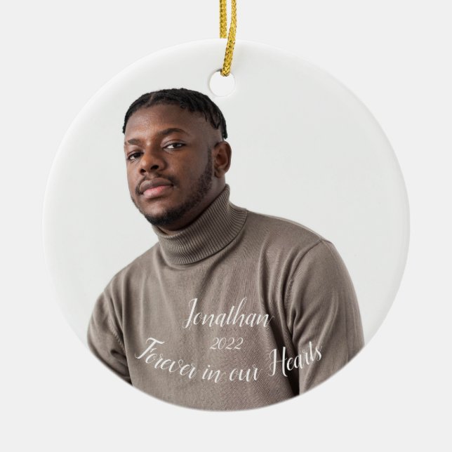 Enfeites de natal Personalizado do Memorial Keepsa (Frente)