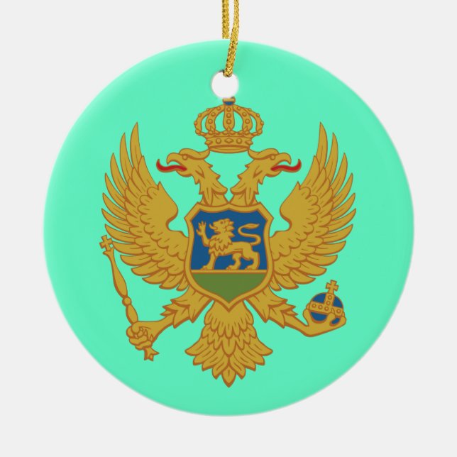 Enfeites de natal personalizado do MONTENEGRO* (Frente)