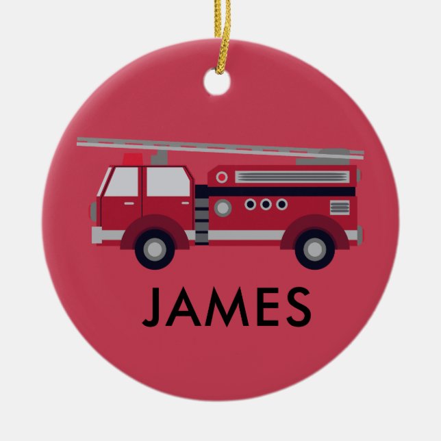 Enfeites de natal Personalizado do Red Fire (Frente)