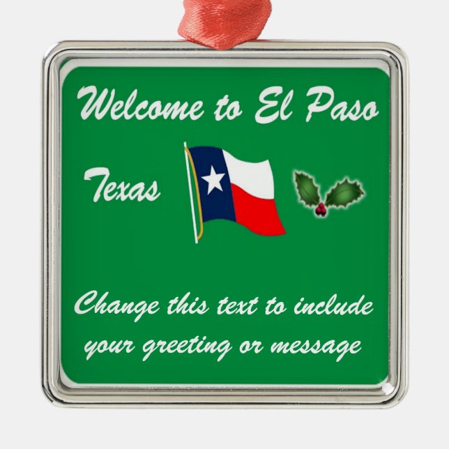 Enfeites de natal personalizado El Paso TX (Frente)