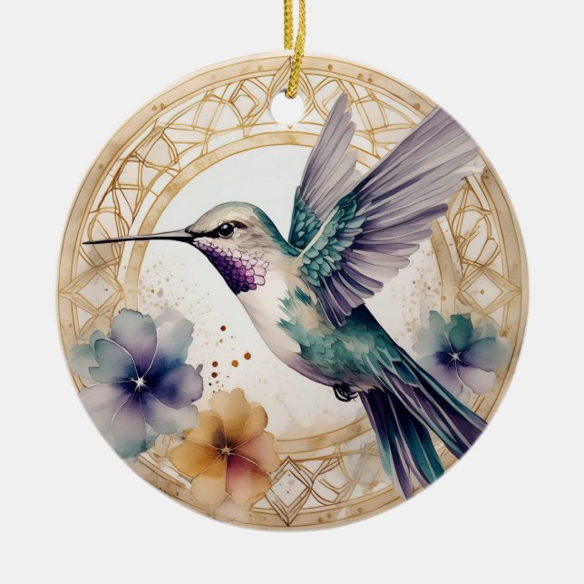 Enfeites de natal Personalizado Hummingbird (Frente)