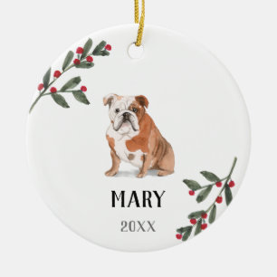 Enfeites de natal Personalizado Inglês Bulldog