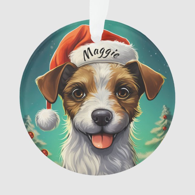 Enfeites de natal Personalizado Jack Russell Terri (Frente)