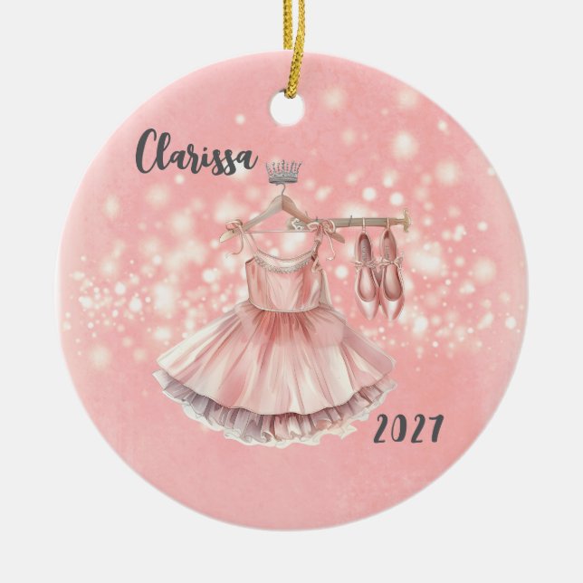 Enfeites de natal Personalizado Kids Ballerina (Frente)