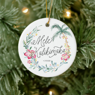 Enfeites de natal Personalizado Mele Kalikimaka
