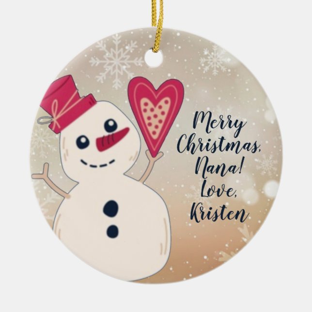 Enfeites de natal personalizado para a avó (Frente)