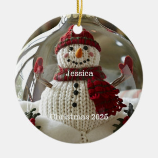 Enfeites de natal personalizado Snowman