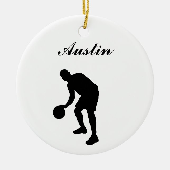 Enfeites de natal personalizados basquetebol (Frente)
