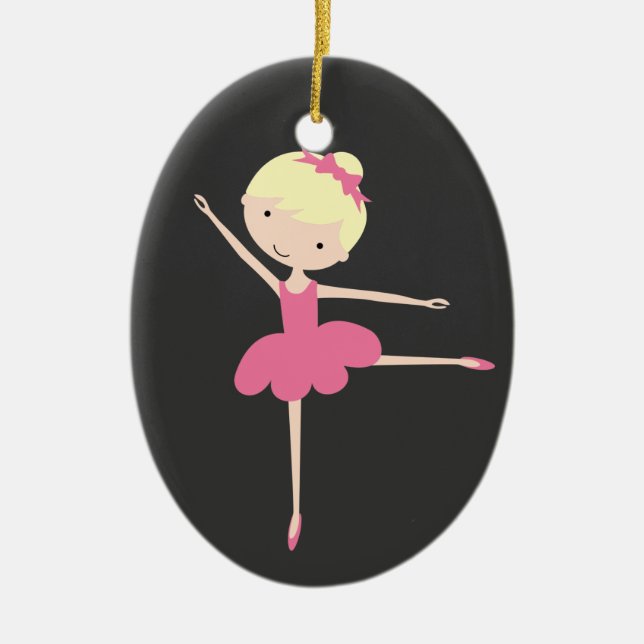 Enfeites de natal personalizados da bailarina (Frente)