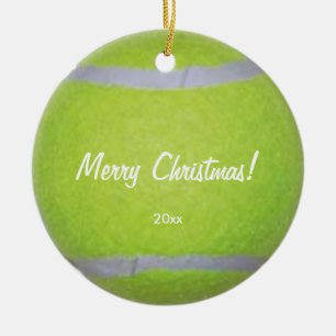 Enfeites de natal personalizados da bola de tênis