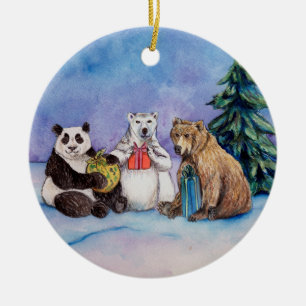 Enfeites de natal Personalizados de Feriados Feliz