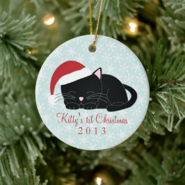 Enfeites de natal Personalizados de Gato Preto