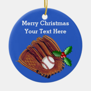 Enfeites de natal personalizados do basebol