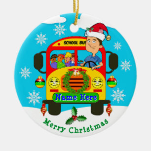 Enfeites de natal personalizados do motorista de