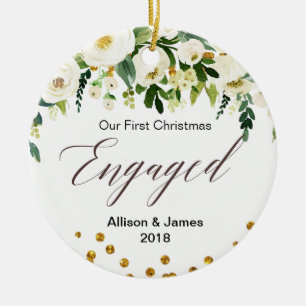 Enfeites de natal personalizados do noivado