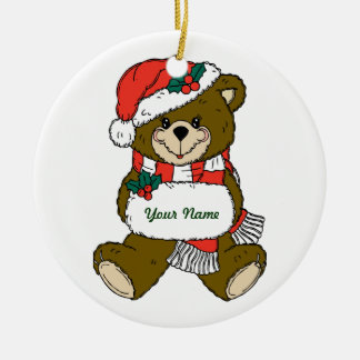 Enfeites de natal personalizados do urso de
