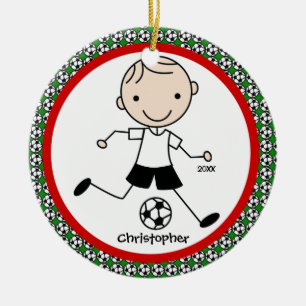 Enfeites de natal personalizados futebol do menino