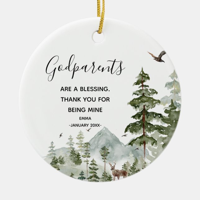 Enfeites de natal Pine Trees Godparent (Frente)