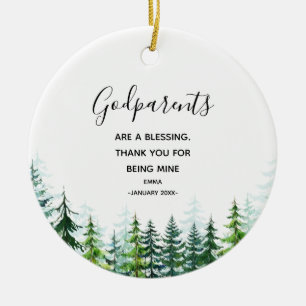 Enfeites de natal Pine Trees Godparent