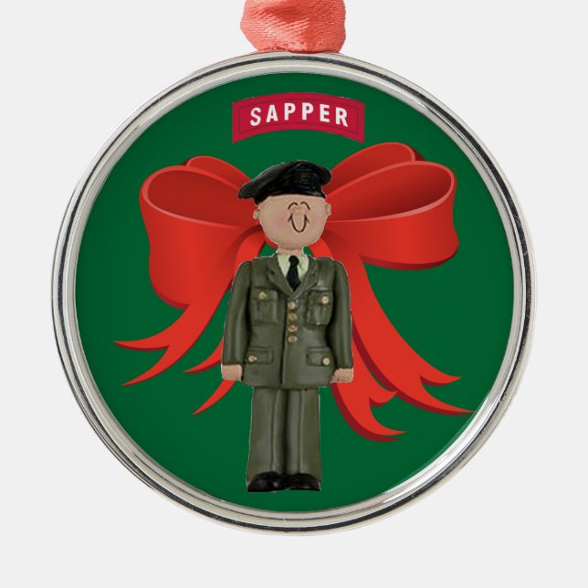 Enfeites de natal Premium Sapper do Exército (Frente)