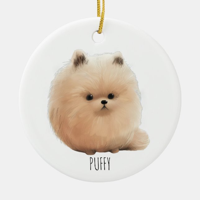 Enfeites de natal Pup Puffy (Frente)