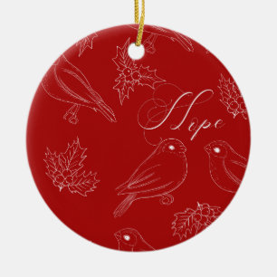 Enfeites de natal Red HOPE