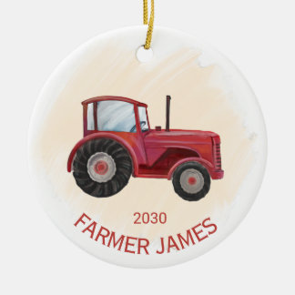 Enfeites de natal Red Trator Personalizado