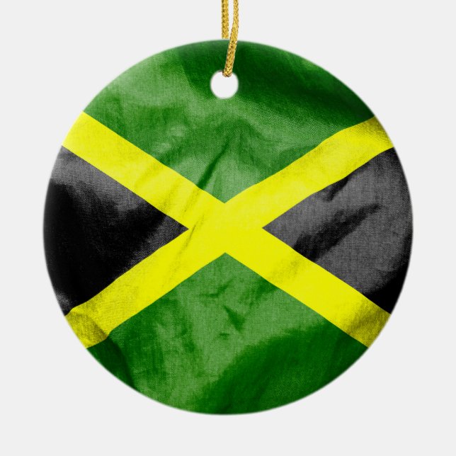 Enfeites de natal redondo jamaicano Flag (Frente)