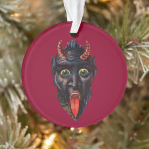 Enfeites de natal redondo Krampus