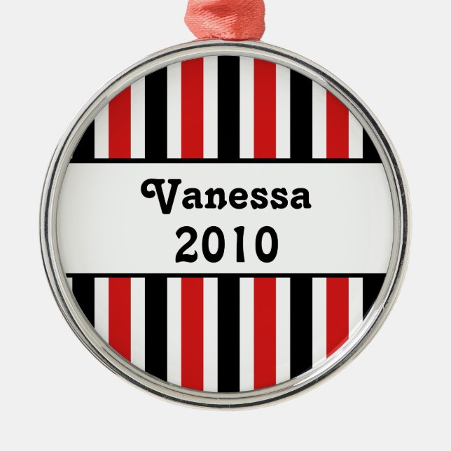 Enfeites de natal redondo Premium Stripes de Feria (Frente)