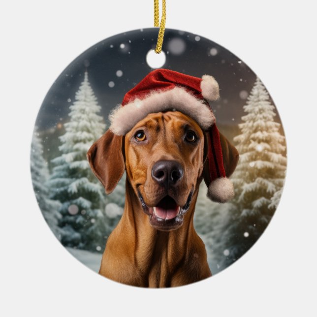Enfeites de natal Ridgeback Rhodesian (Frente)