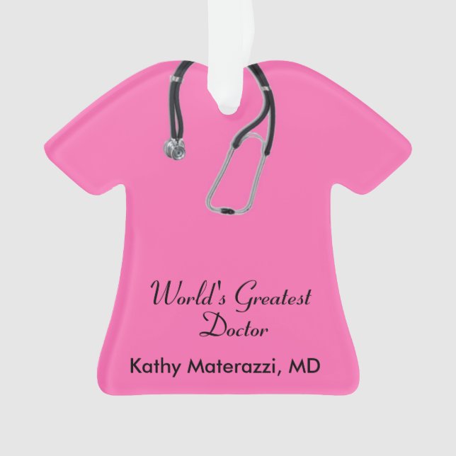 Enfeites de natal Rosa Doutor Scrubs (Frente)