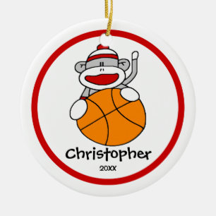 Enfeites de natal s do menino do basquetebol do