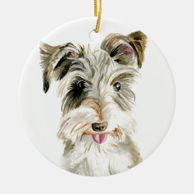 Enfeites de natal Schnauzer (Frente)