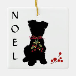 Enfeites de natal Scruffy Mutt NOEL