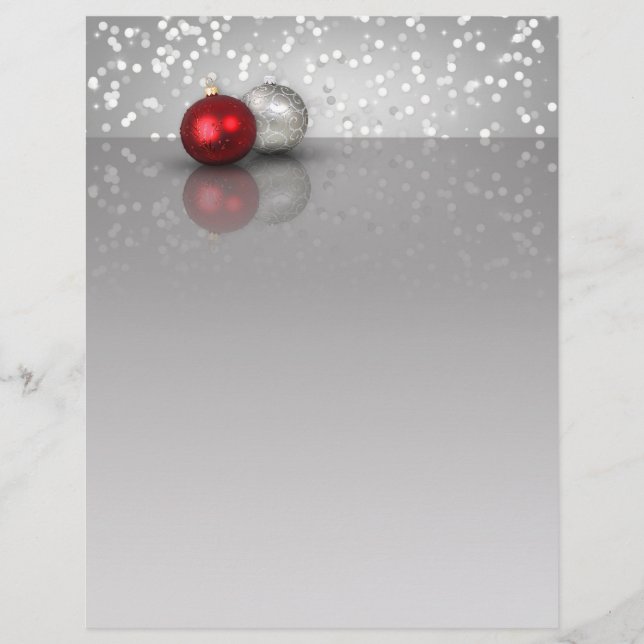 Enfeites de natal Shimmery - Cabeça Letterhead (Frente)