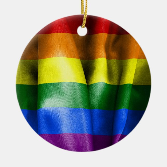 enfeites de natal Sinalizador de orgulho gay Cerâm (Frente)