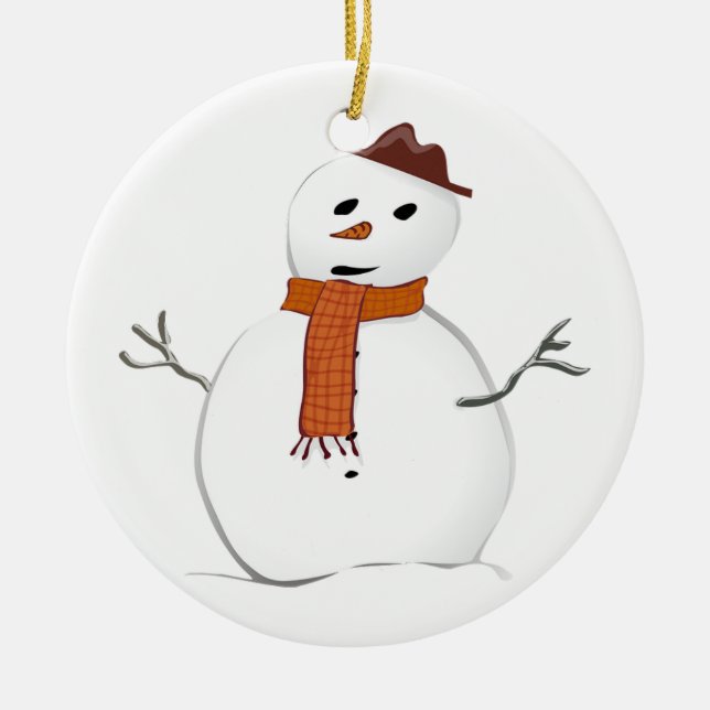 Enfeites de natal Snowman (Frente)