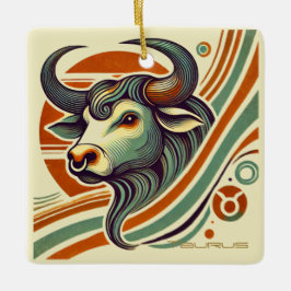 Enfeites de natal Taurus Zodiac Personalizado