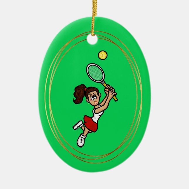 Enfeites de natal Tênis fêmea de cabelo preto (Frente)