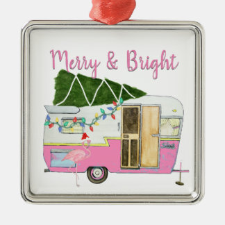 Enfeites de natal Trailer do Camping Rosa Vintage