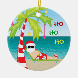 Enfeites de natal tropicais da palmeira do papai