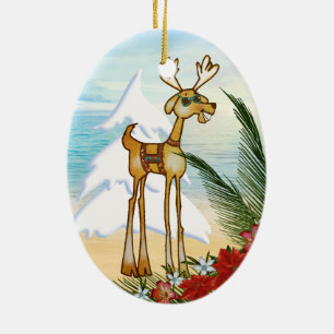 Enfeites de natal tropicais da praia