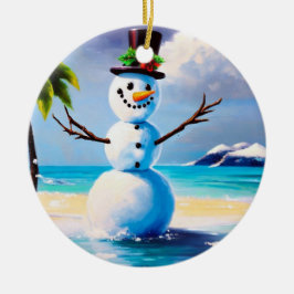 Enfeites de natal Tropical Snowman