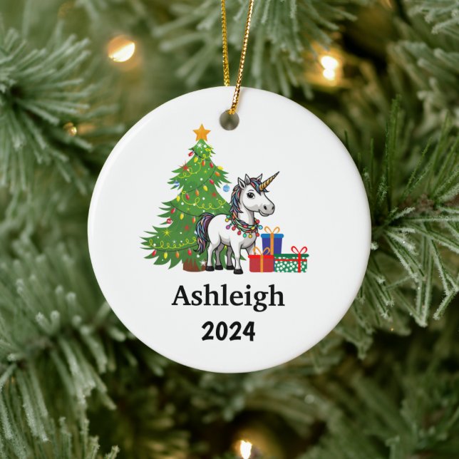 Enfeites de natal Unicorn Personalizado (Árvore)