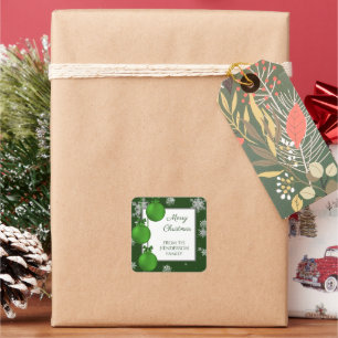 Enfeites de natal verdes adesivos