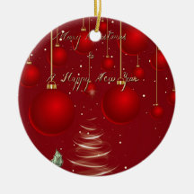 Enfeites de Natal Vermelhos Clássicos de Natal