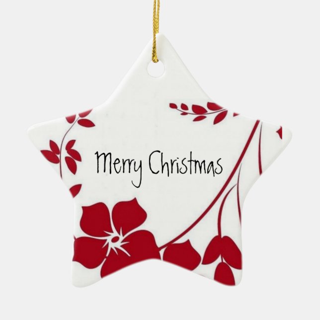 enfeites de natal vermelhos da flor (Frente)