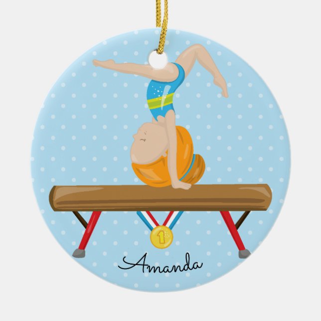 Enfeites de natal vermelhos da ginástica do (Frente)